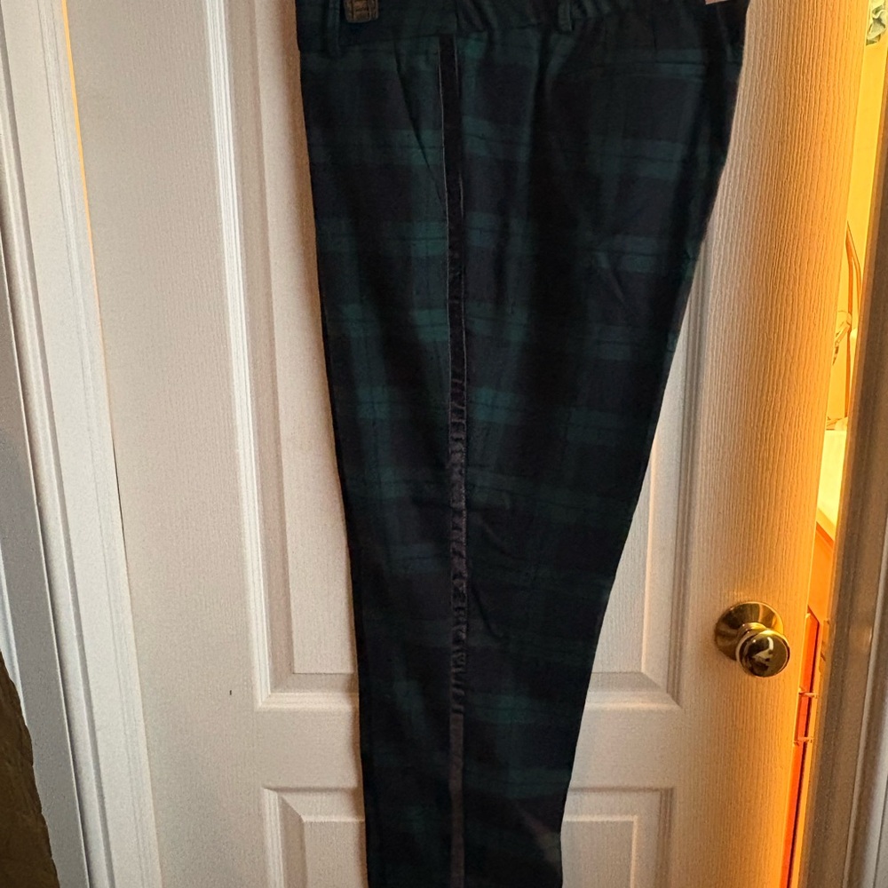 Talbots Green and Black Plaid Dress Pants